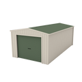 Single Garage - 4m x 7m x 2.4m - Mist Green/Off White
