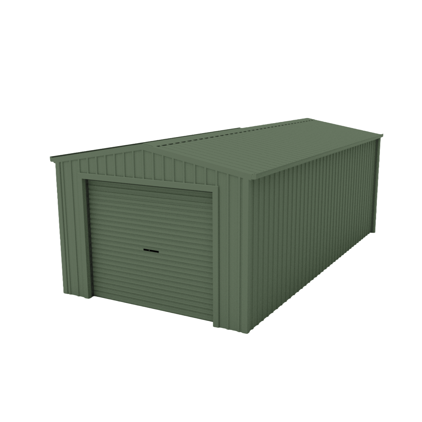 Single Garage - 4m x 7m x 2.4m - Mist Green