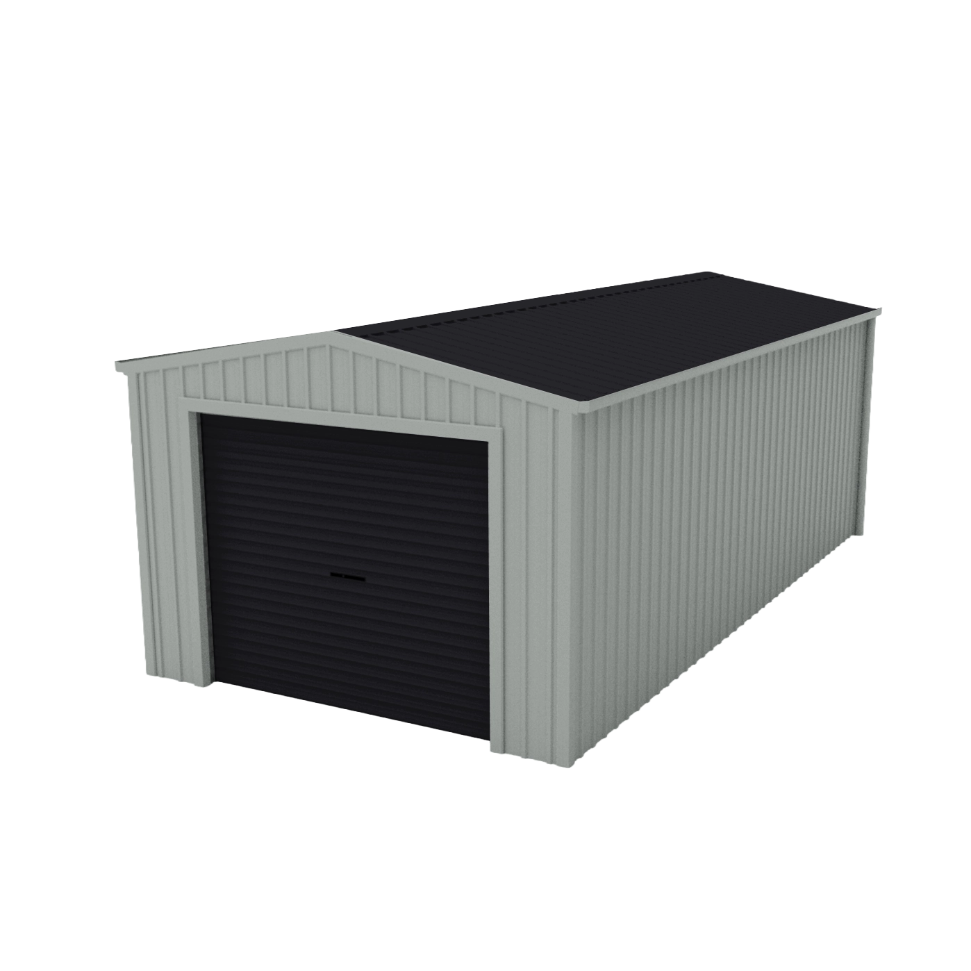 Single Garage - 4m x 7m x 2.4m - Monolith/Gull Grey