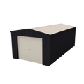 Single Garage - 4m x 7m x 2.4m - Off White/Monolith
