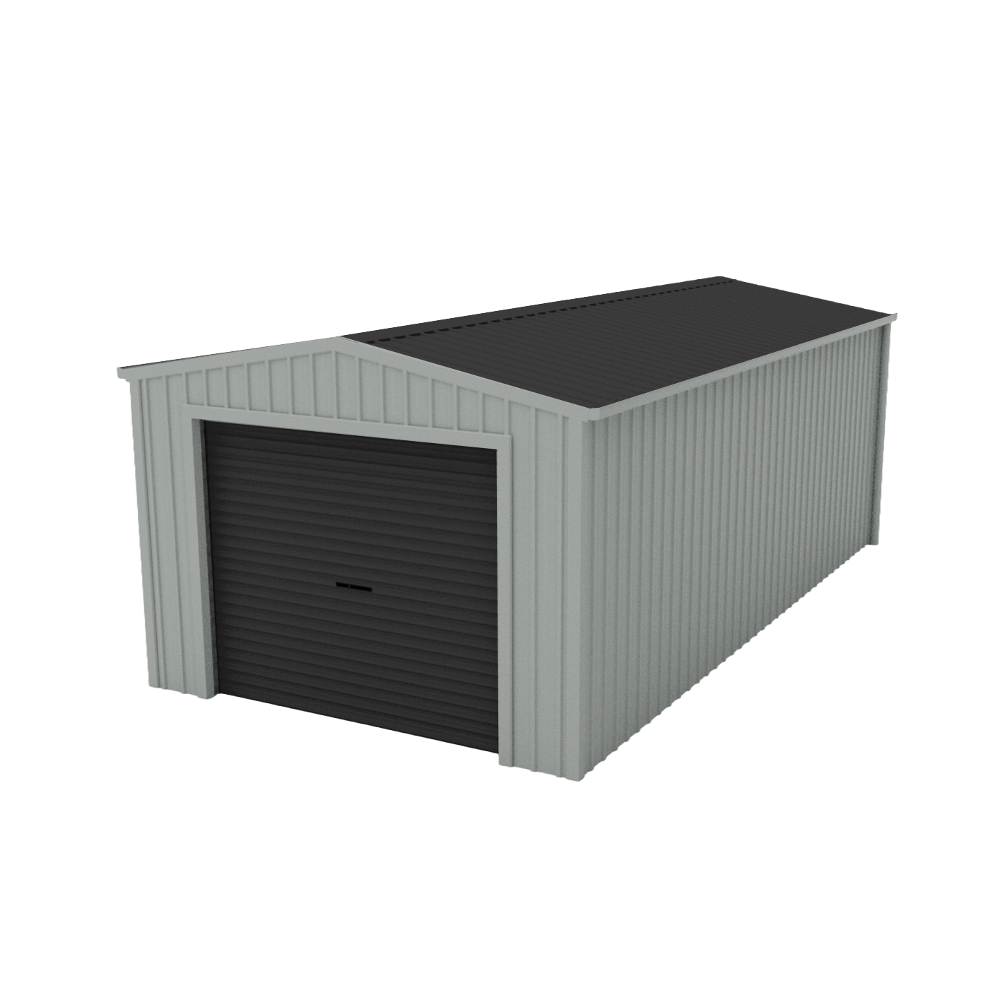 Single Garage - 4m x 7m x 2.4m - Slate Grey/Gull Grey