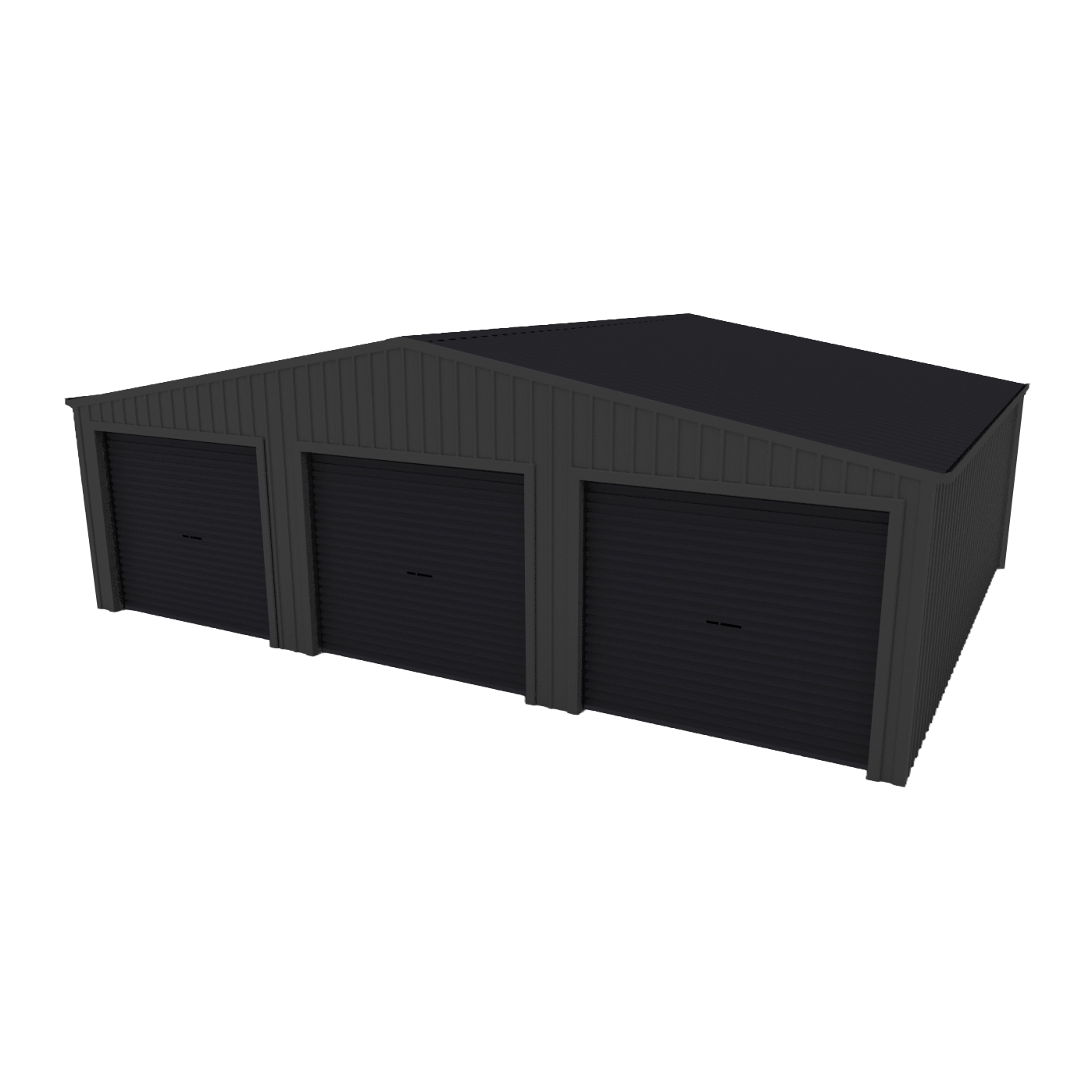 Triple Garage Shed 9.5m x 6m x 2.4m - Monolith/Slate Grey