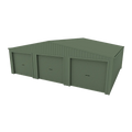 Triple Garage Shed 9.5m x 6m x 2.4m - Mist Green