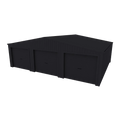 Triple Garage Shed 9.5m x 6m x 2.4m - Monolith