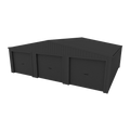 Triple Garage Shed 9.5m x 6m x 2.4m - Slate Grey