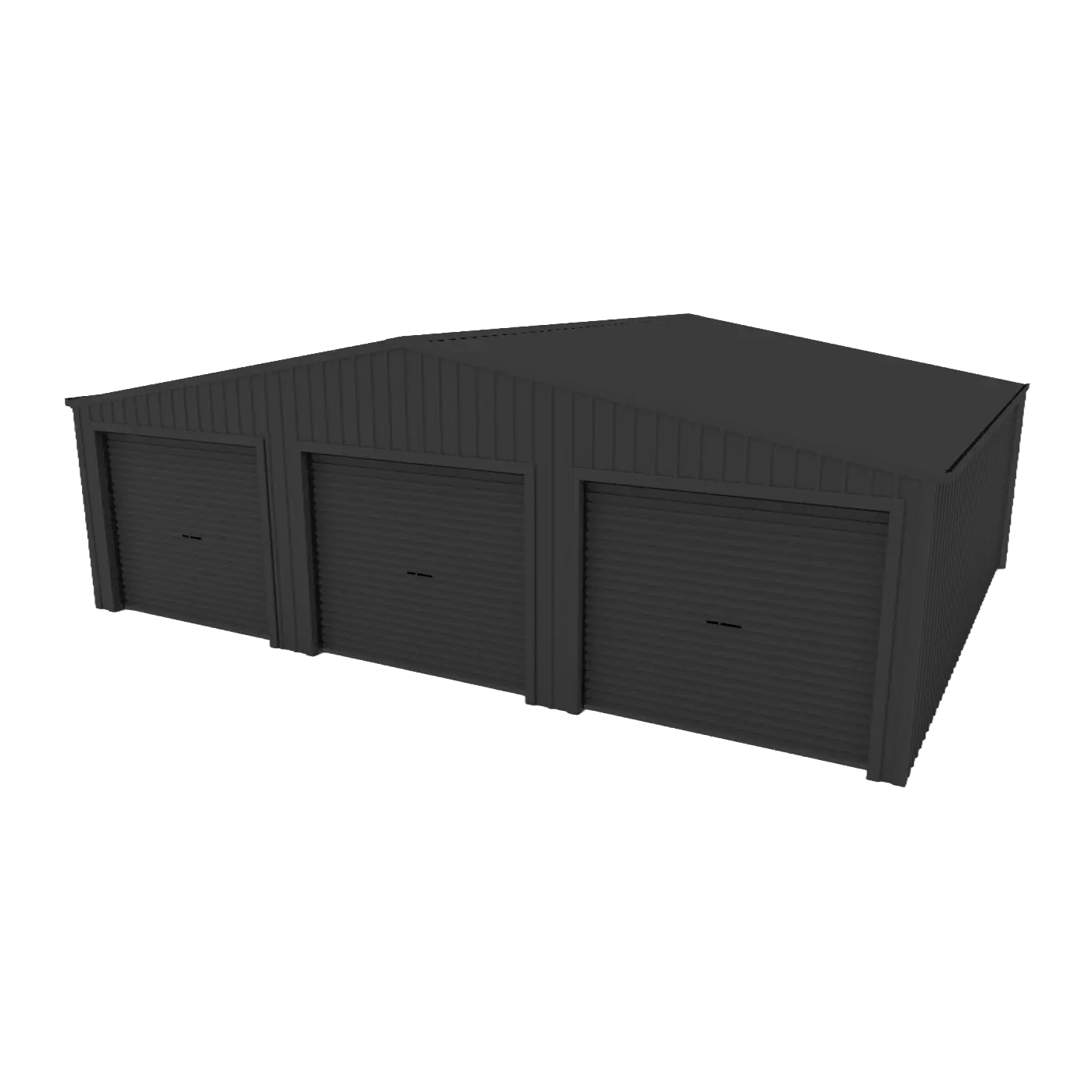 Triple Garage Shed 9.5m x 6m x 2.4m - Slate Grey