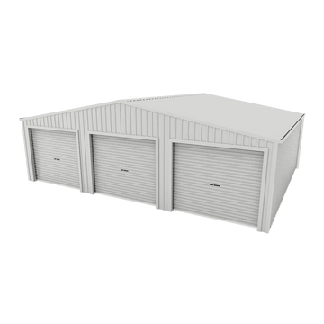 Triple Garage Shed 9.5m x 6m x 2.4m - Zinc