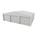Triple Garage Shed 9.5m x 6m x 2.4m - Zinc