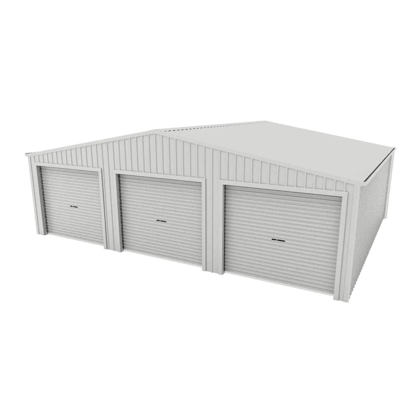 Triple Garage Shed 9.5m x 6m x 2.4m - Zinc