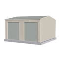 Workshop Shed 6m x 6m x 2.4m - Gull Grey/Off White