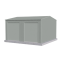 Workshop Shed 6m x 6m x 2.4m - Gull Grey