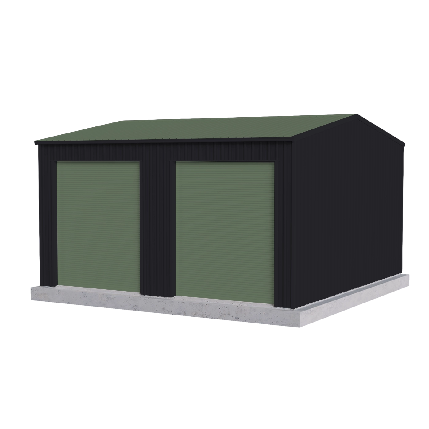 Workshop Shed 6m x 6m x 2.4m - Mist Green/Monolith
