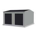 Workshop Shed 6m x 6m x 2.4m - Monolith/Gull Grey