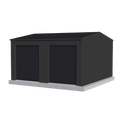 Workshop Shed 6m x 6m x 2.4m - Monolith/Slate Grey