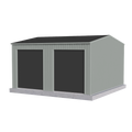 Workshop Shed 6m x 6m x 2.4m - Slate Grey/Gull Grey