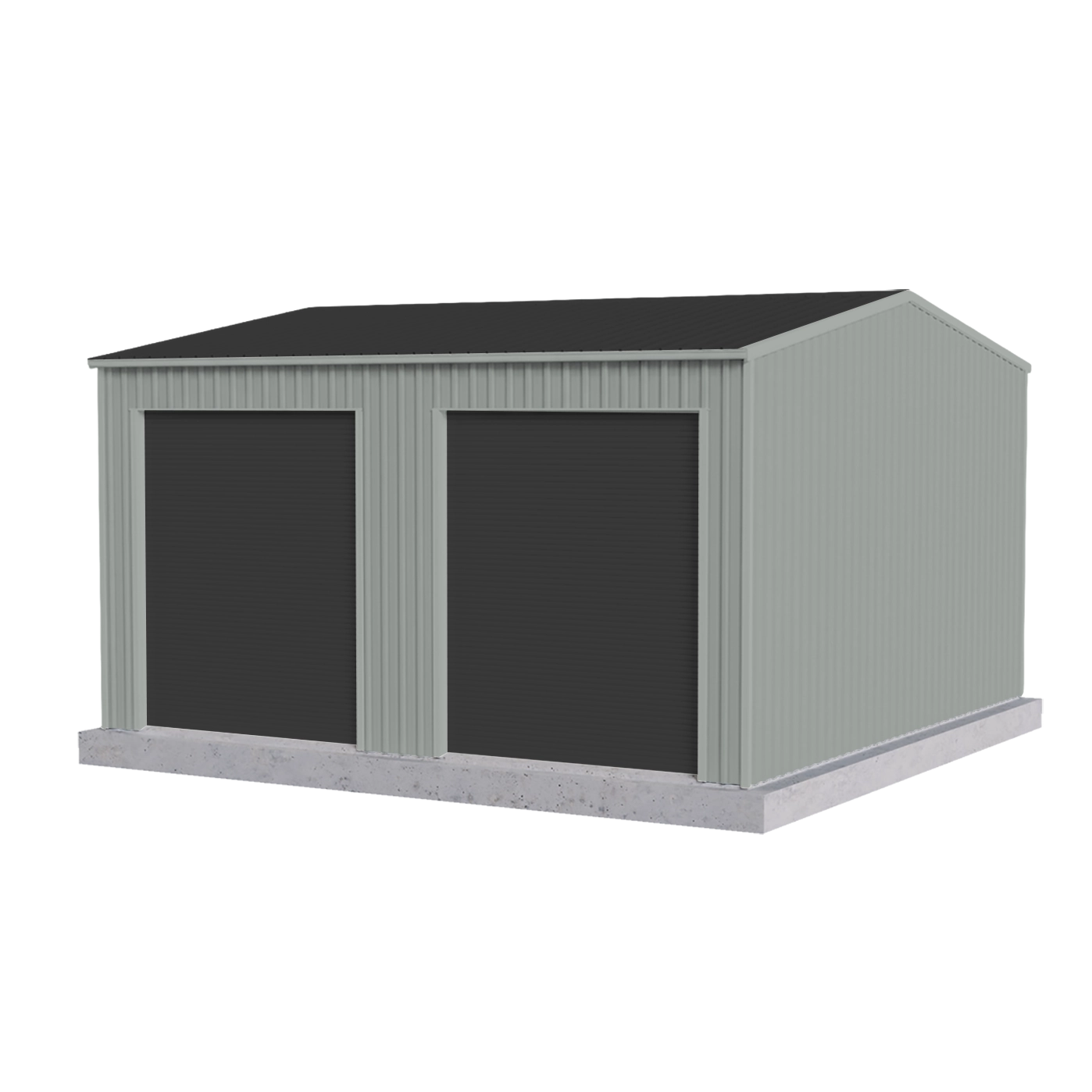 Workshop Shed 6m x 6m x 2.4m - Slate Grey/Gull Grey