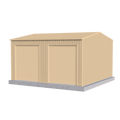 Workshop Shed 6m x 6m x 2.4m - Smooth Cream