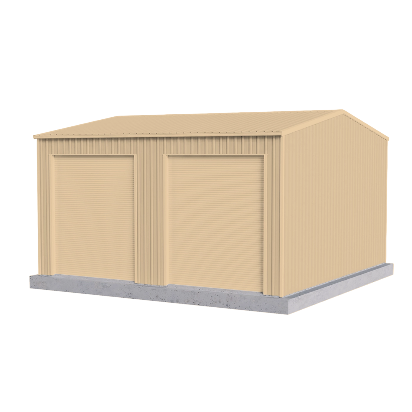 Workshop Shed 6m x 6m x 2.4m - Smooth Cream