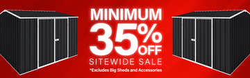 GardenShed Collection Banner Minimum 35% Off Sitewide Sale