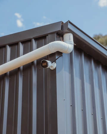 Customised Shed with PVC Downpipe