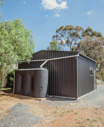 Additional PVC Stormwater Downpipe in Big Shed