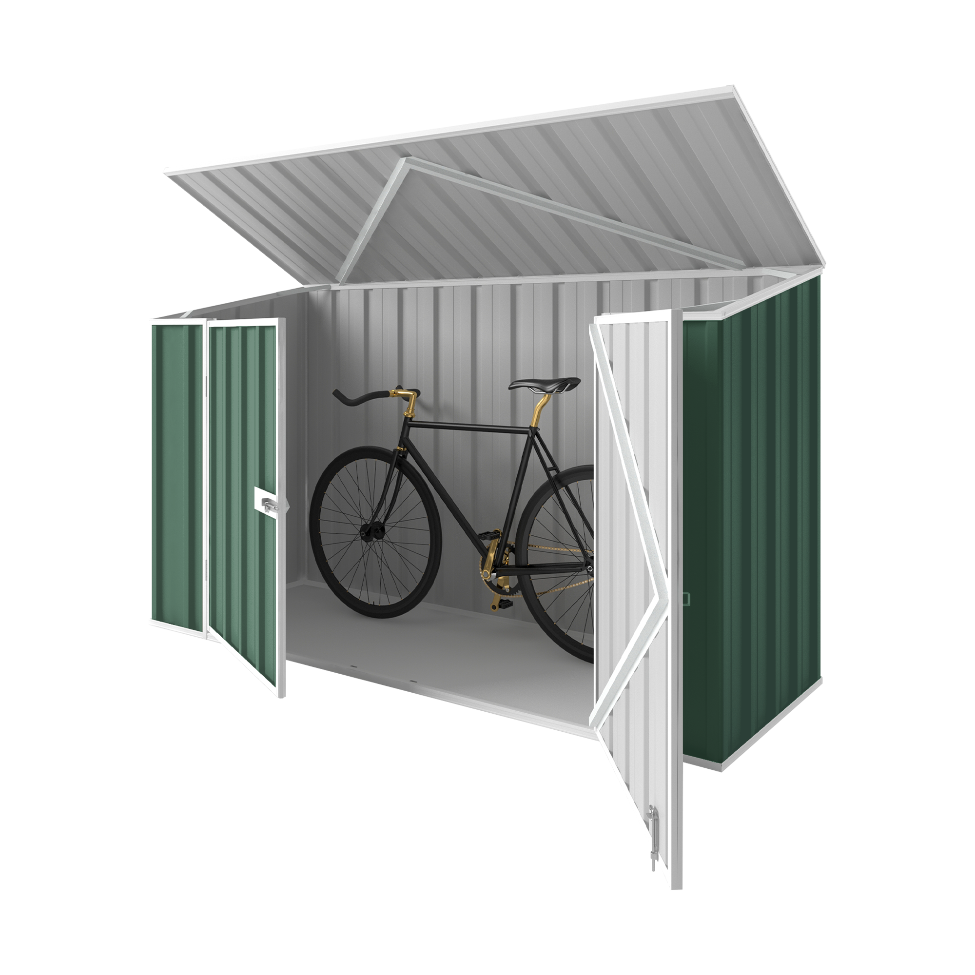 EasyShed Garden Bike Shed 2.25m w x 0.78m d x 1.34m h
