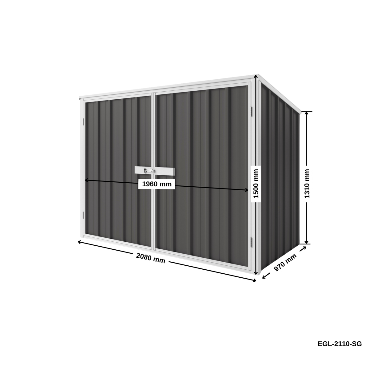 EasyShed | Garden Locker Shed 2.08m (w) x 0.97m Classic