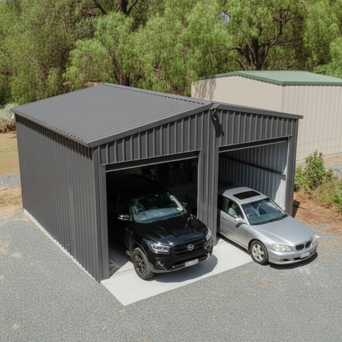 Double Garage Shed 6m x 6m x 2.4m - Monolith