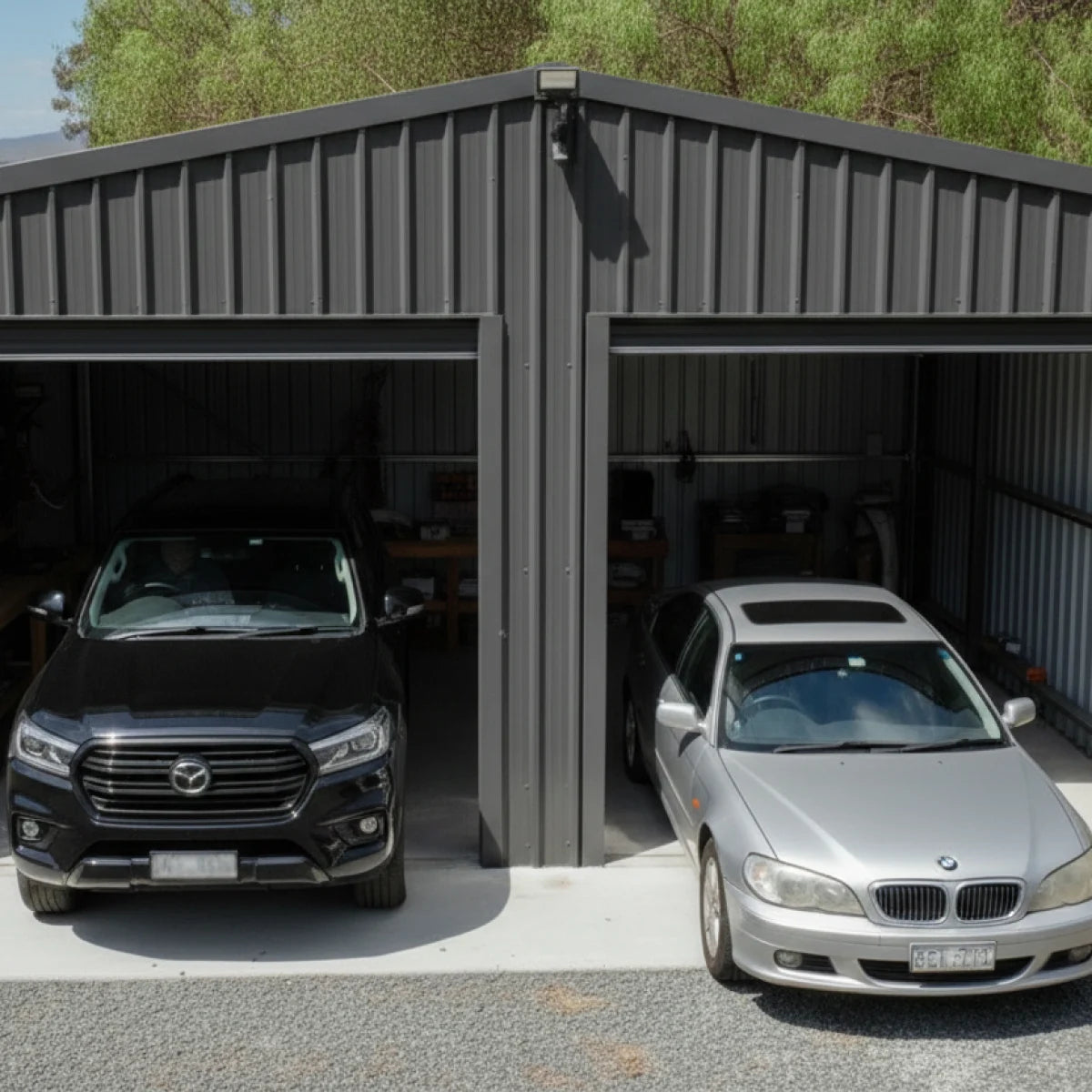 Double Garage Shed 6m x 6m x 2.4m - Monolith