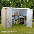 Gable shed in Smooth Cream