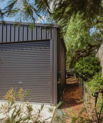 Side view of Double Garage Shed
