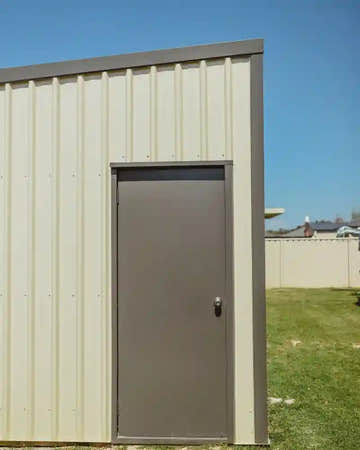 Single Garage Shed with Personal Access Door