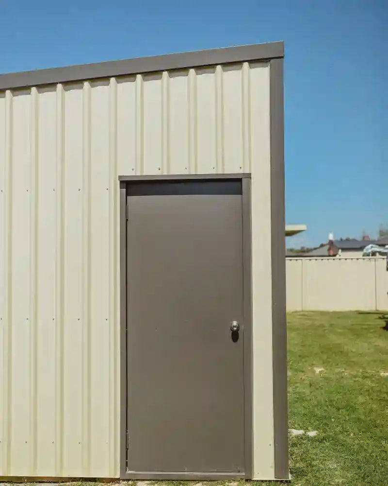 Single Garage Shed with Personal Access Door