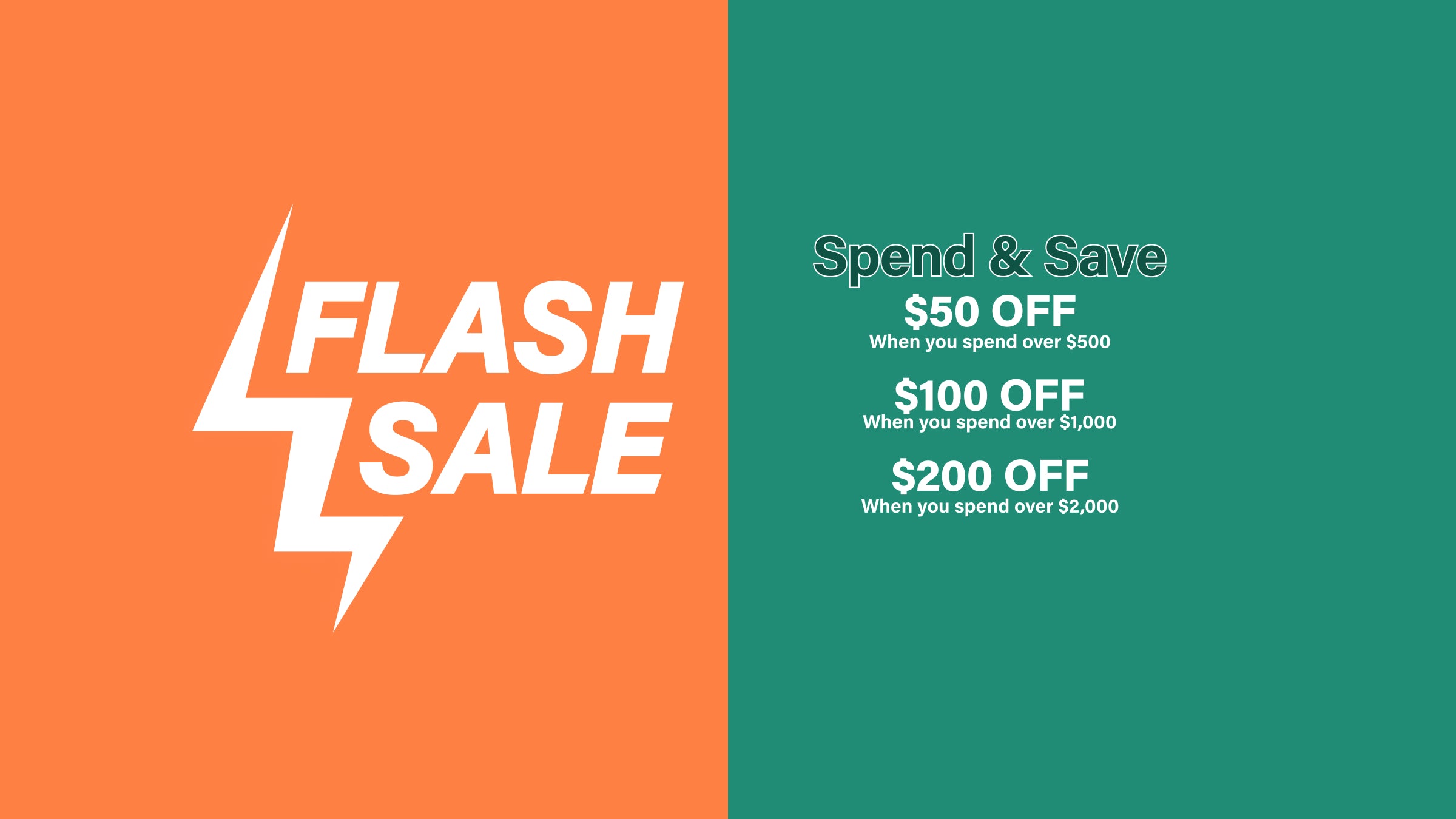 Desktop Banner Spend & Save Flash Sale