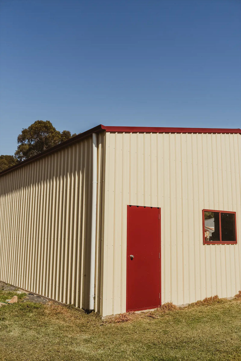 Storage Shed with Glass Window and Personal Access Door