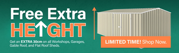 GardenShed Mega Menu Banner Free Extra Height Sitewide Sale