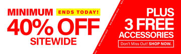 GardenShed Mega Menu Banner Minimum 40% Off + 3 Free Accessories Big Weekend Sale Ends Today