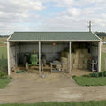 Machinery Shed 7m x 9.5m x 3m - Mist Green/Off White