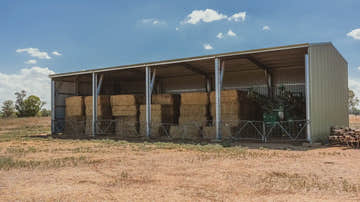 Spacious Hay Shed Split into Four Bays