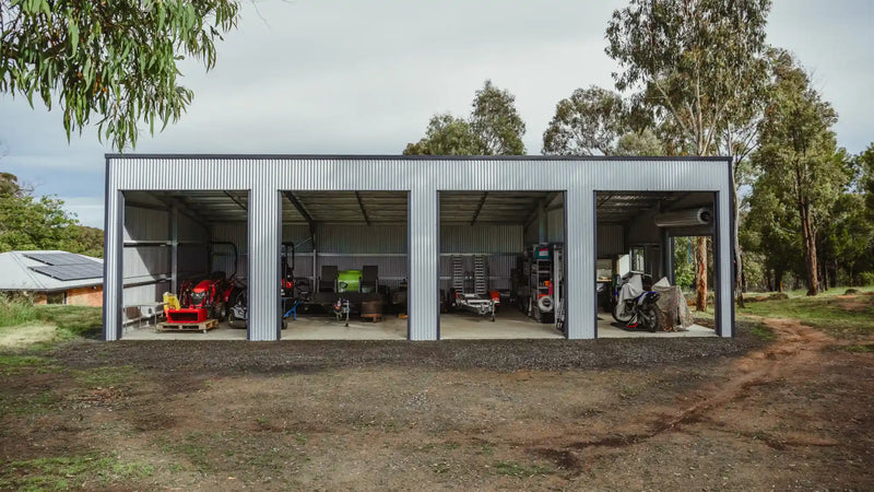 Skillion Roof Machinery Storage Shed