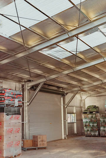 Big Shed with Skylights for Natural Light Made Out Of Durable and Light Polycarbonate Material