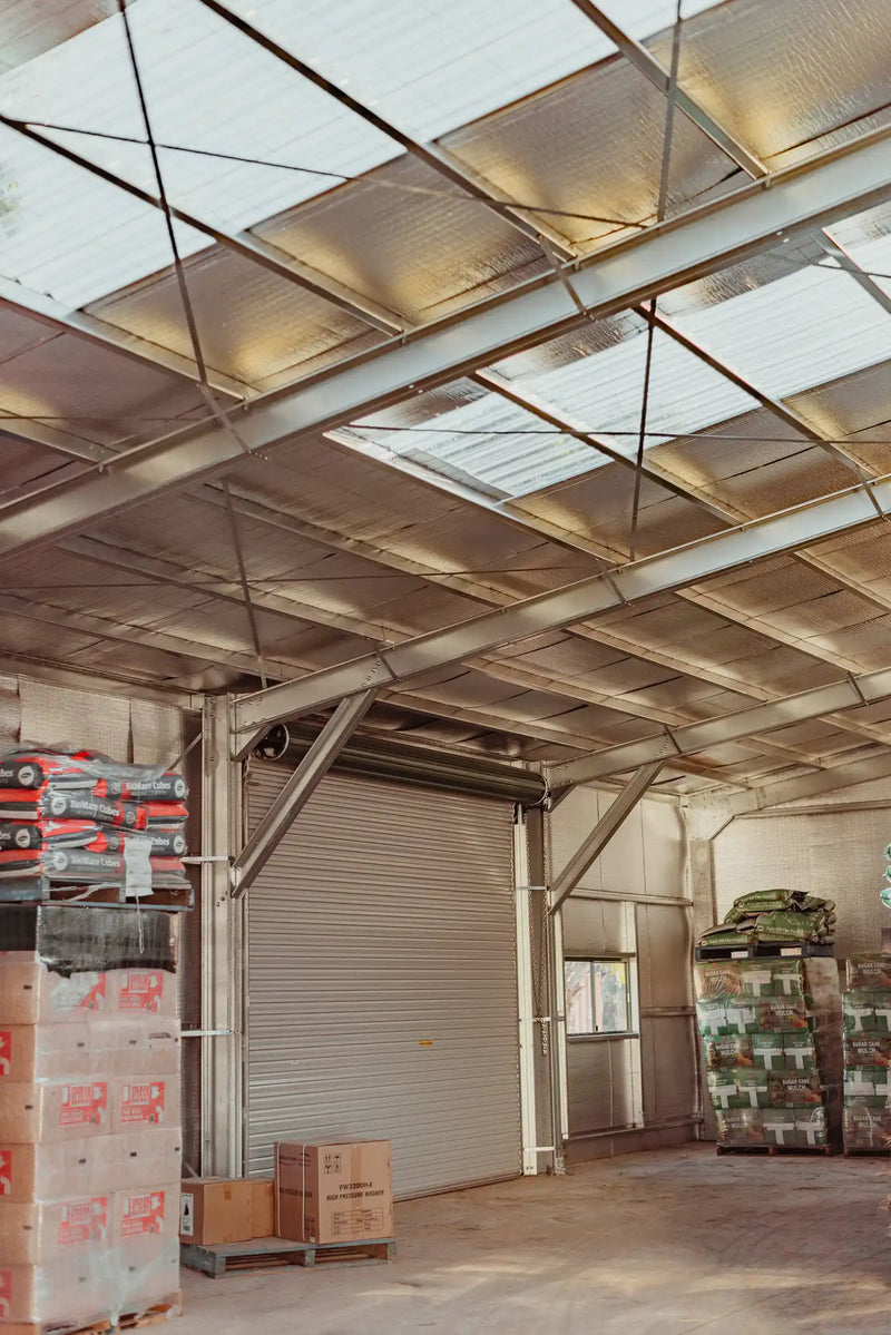 Big Shed with Skylights for Natural Light Made Out Of Durable and Light Polycarbonate Material