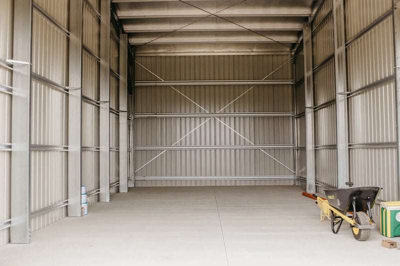Shed with Wide Bays for Tractors