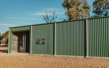 Machinery Shed Added with Glass Window