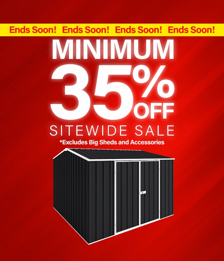 GardenShed Desktop Banner Minimum 35% Off Sitewide Sale Ends Soon