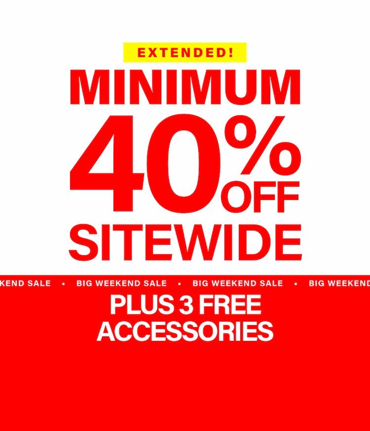 GardenShed Desktop Banner Minimum 40% Off + 3 Free Accessories Big Weekend Sale Extended
