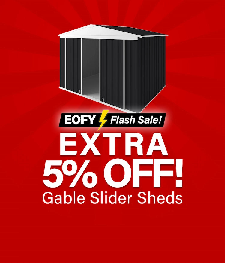 Desktop Banner Gable Slider Sheds EOFY Flash Sale