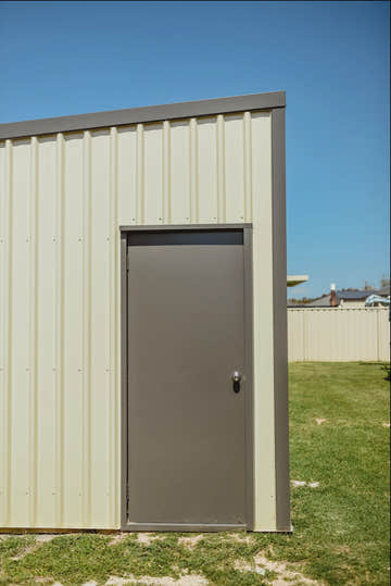 Big Shed with Skillion Roof and Personal Access Door