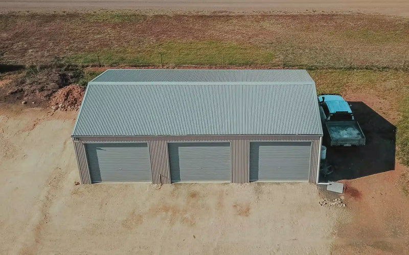Easyshed Triple Garage Shed with Gable Roof