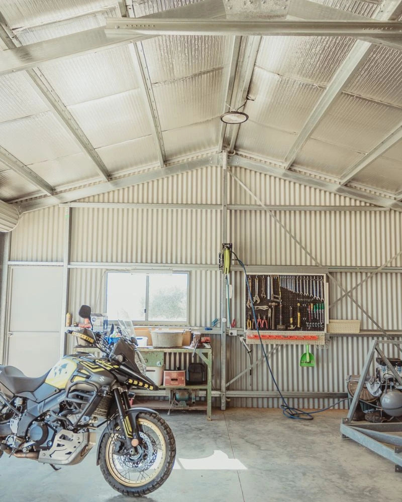 Interior of Triple Garage Shed used as Workshop 